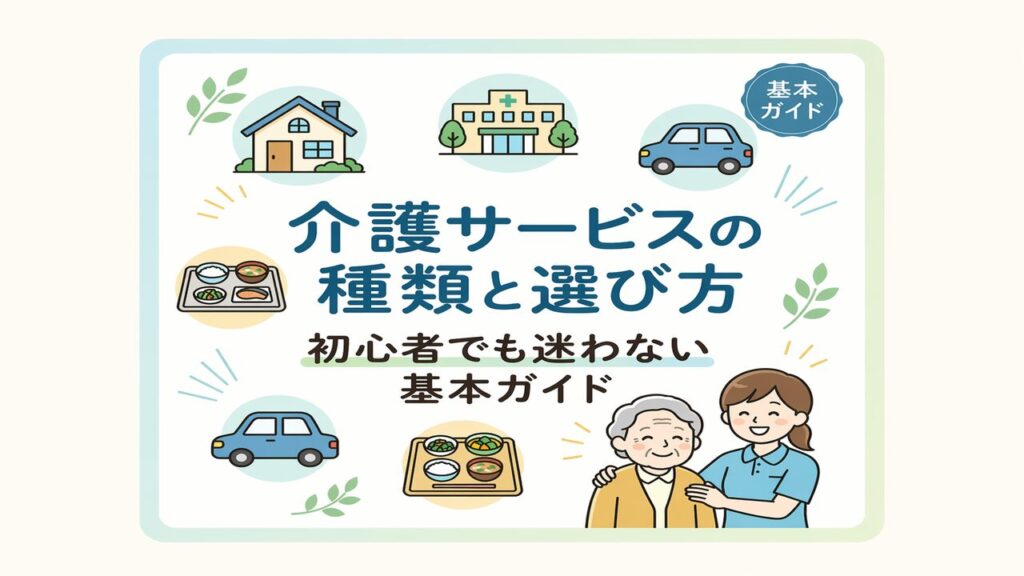 最初は何のサービスを使えばいいか分からない介護は初めての方に、社会福祉士・介護福祉士が介護サービスの大まかな種類と選び方について分かりやすく解説しています。