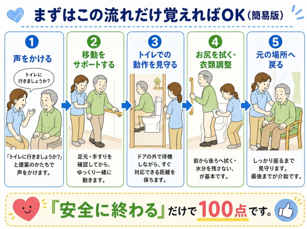 トイレ介助の簡易版の説明