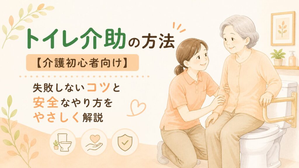介護初心者向けにトイレ介助の方法とコツをわかりやすく解説します。