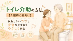 介護初心者向けにトイレ介助の方法とコツをわかりやすく解説します。